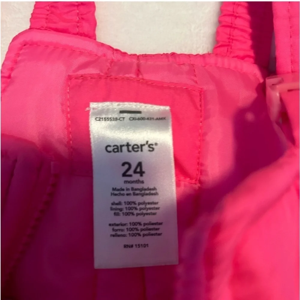 Snow overalls in hot pink size 24 months